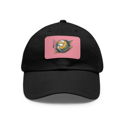 Volleyball Dad Hat with Leather Patch