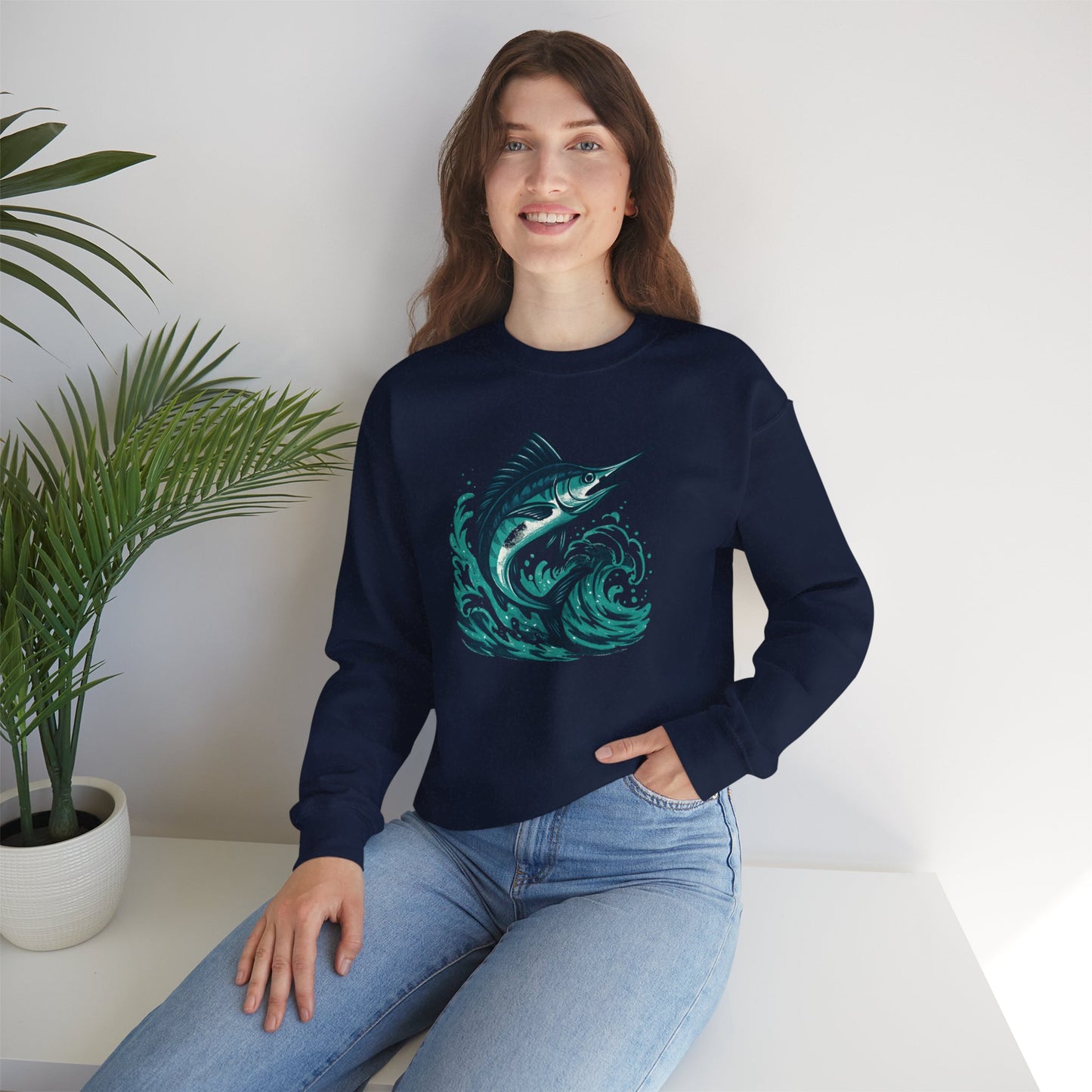 Marlin Wave Crewneck Sweatshirt
