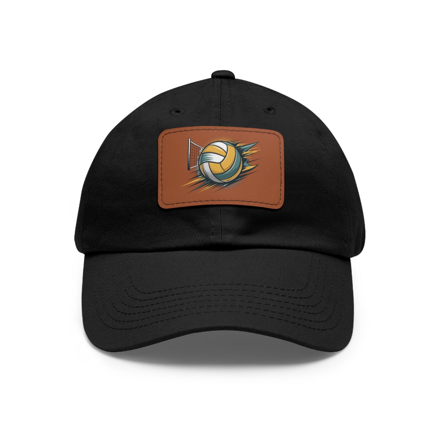 Volleyball Dad Hat with Leather Patch