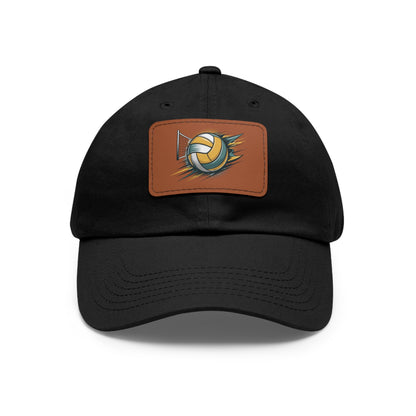 Volleyball Dad Hat with Leather Patch