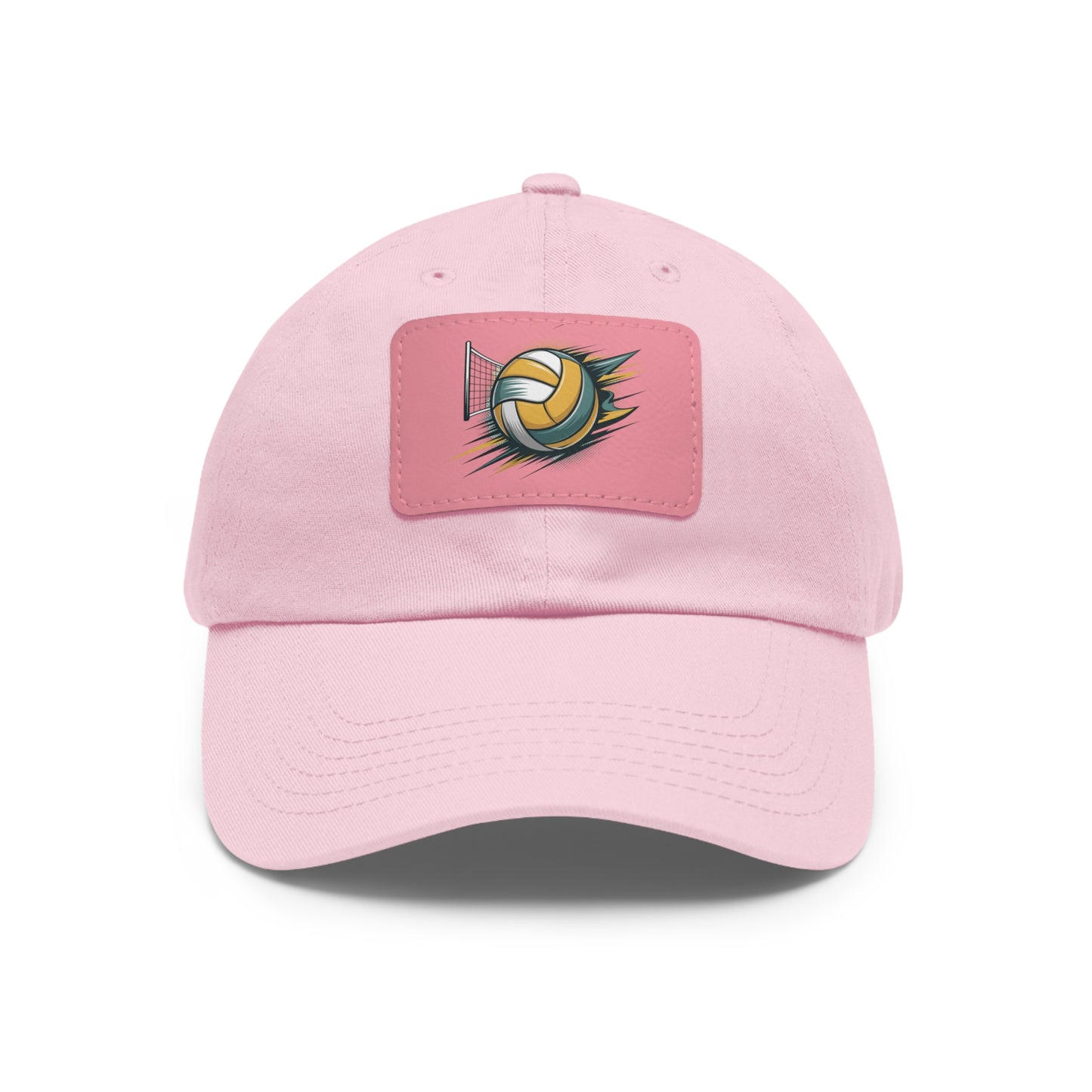 Volleyball Dad Hat with Leather Patch