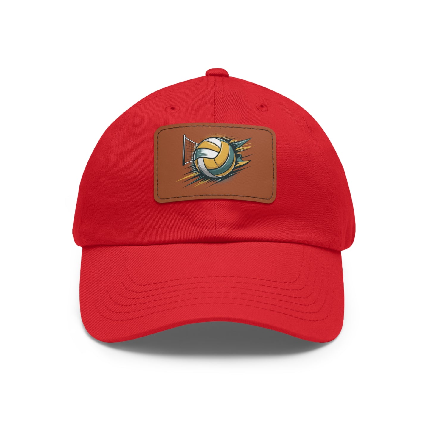 Volleyball Dad Hat with Leather Patch