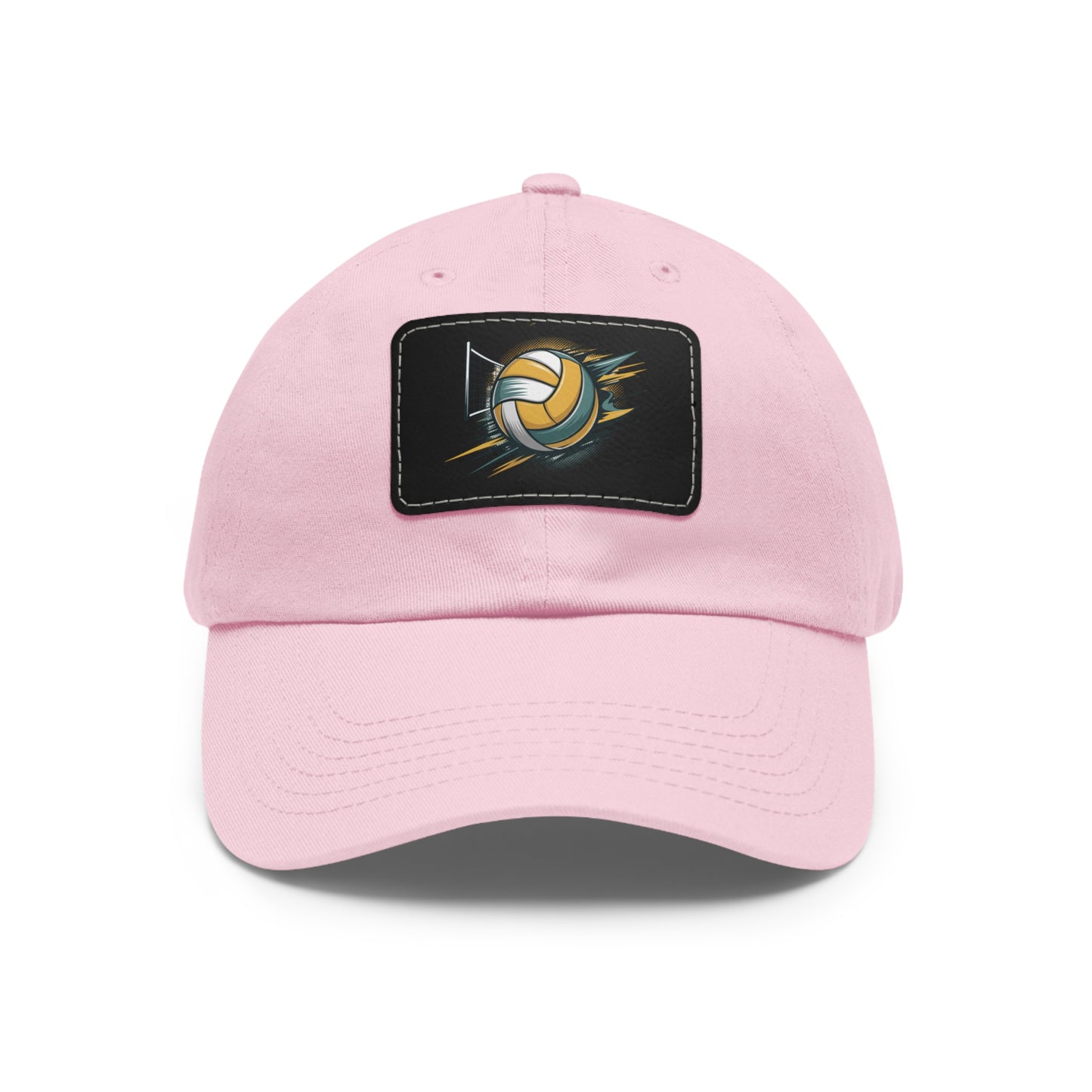 Volleyball Dad Hat with Leather Patch