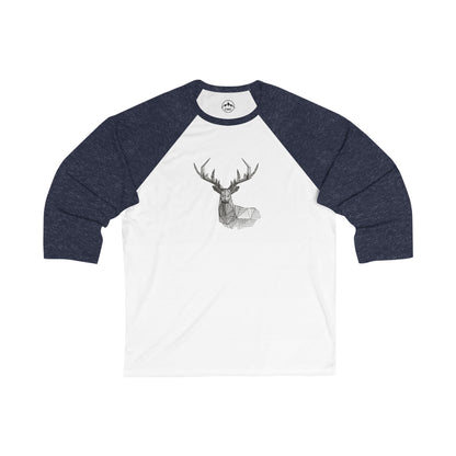 Deer Antler Geometric Baseball Tee