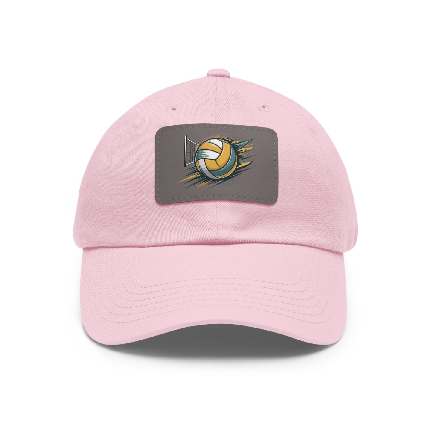 Volleyball Dad Hat with Leather Patch