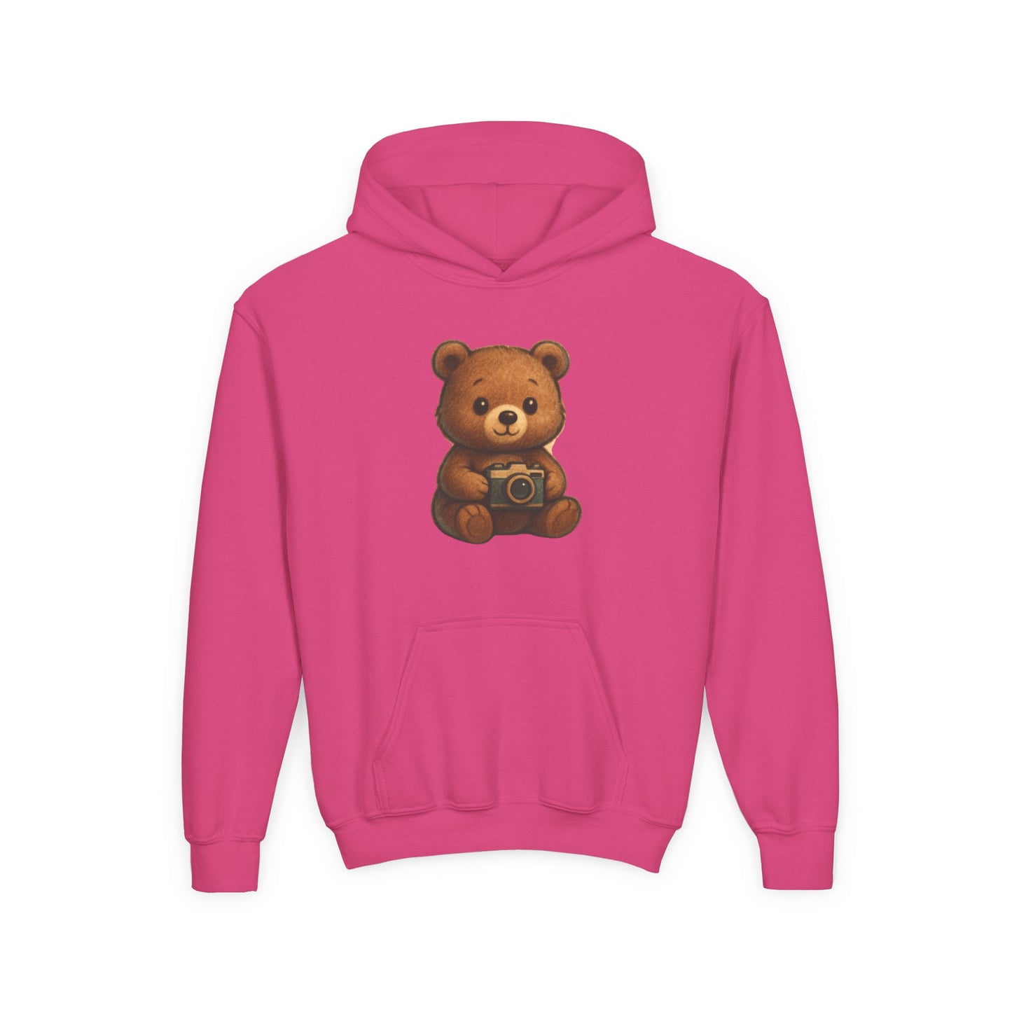 Kids Cute Teddy Bear Camera Hoodie