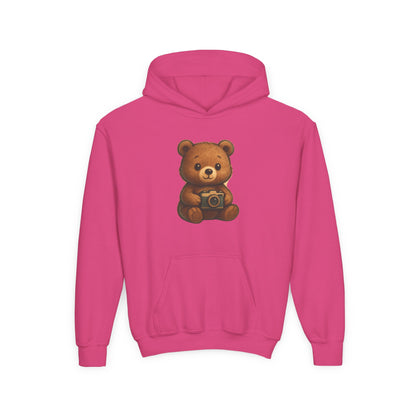 Kids Cute Teddy Bear Camera Hoodie