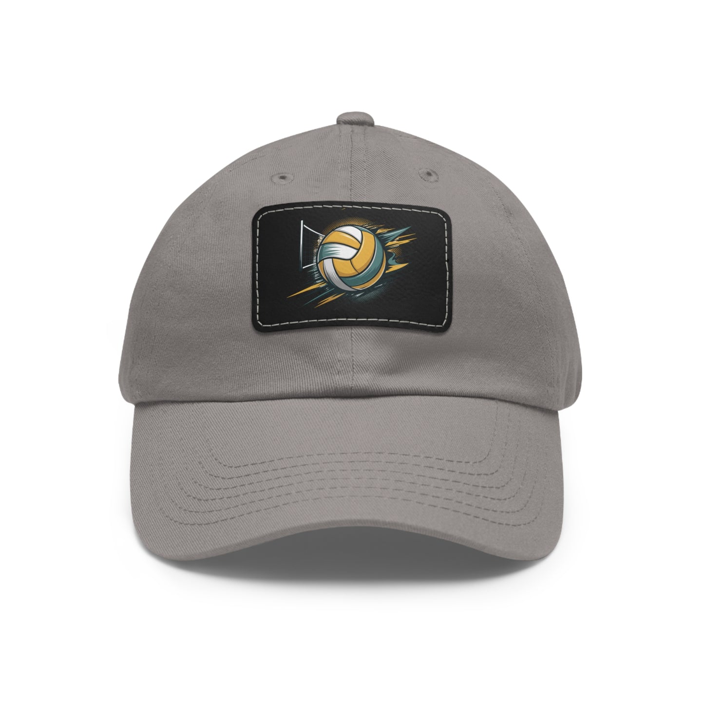 Volleyball Dad Hat with Leather Patch