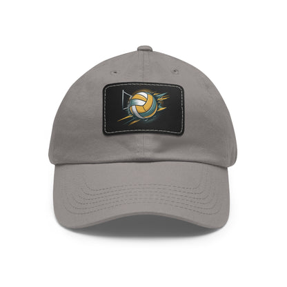 Volleyball Dad Hat with Leather Patch