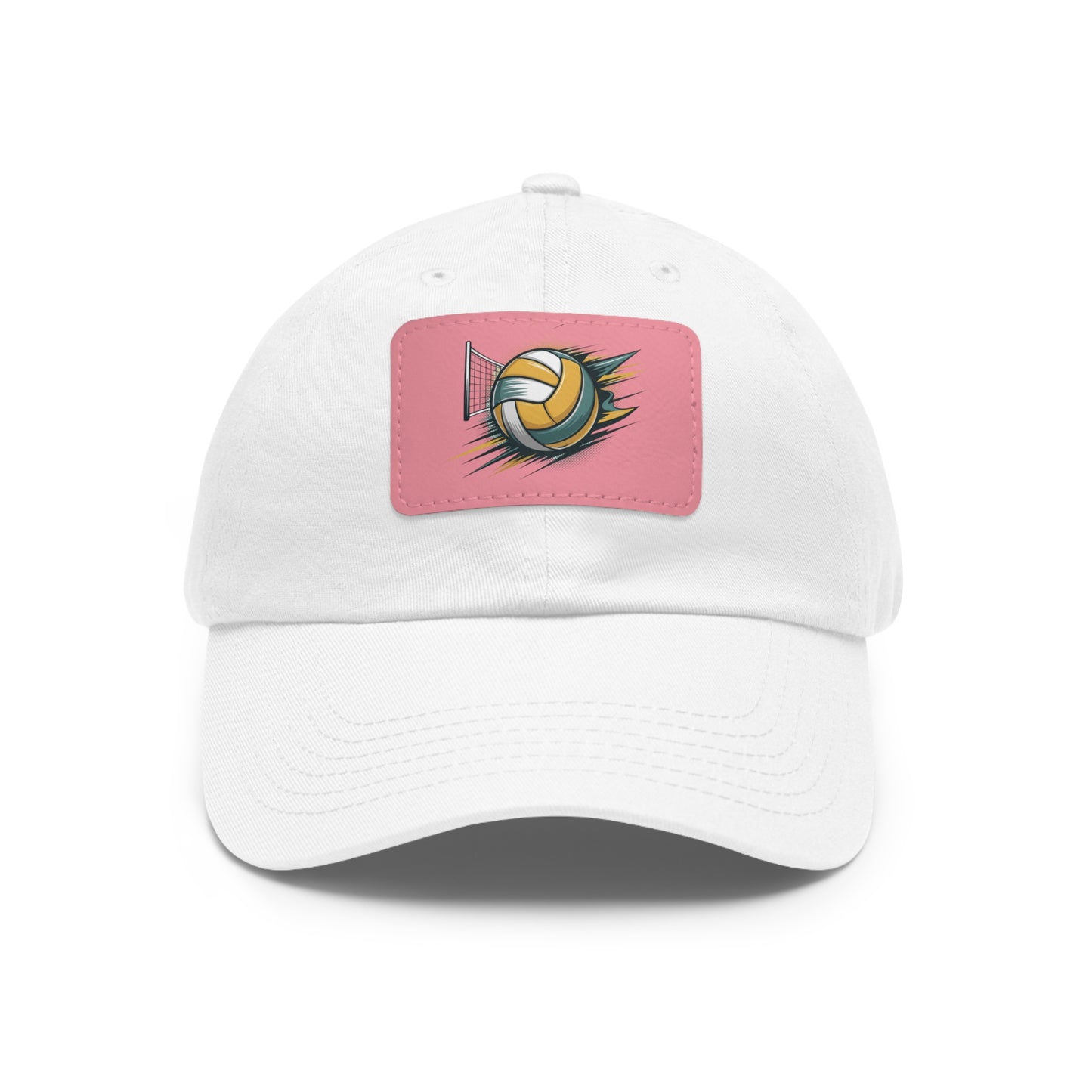 Volleyball Dad Hat with Leather Patch