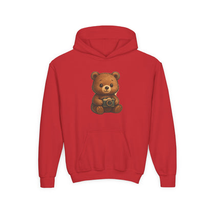 Kids Cute Teddy Bear Camera Hoodie
