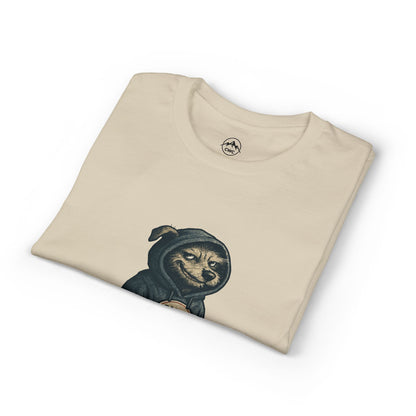 Grumpy Dog in Hoodie T-Shirt