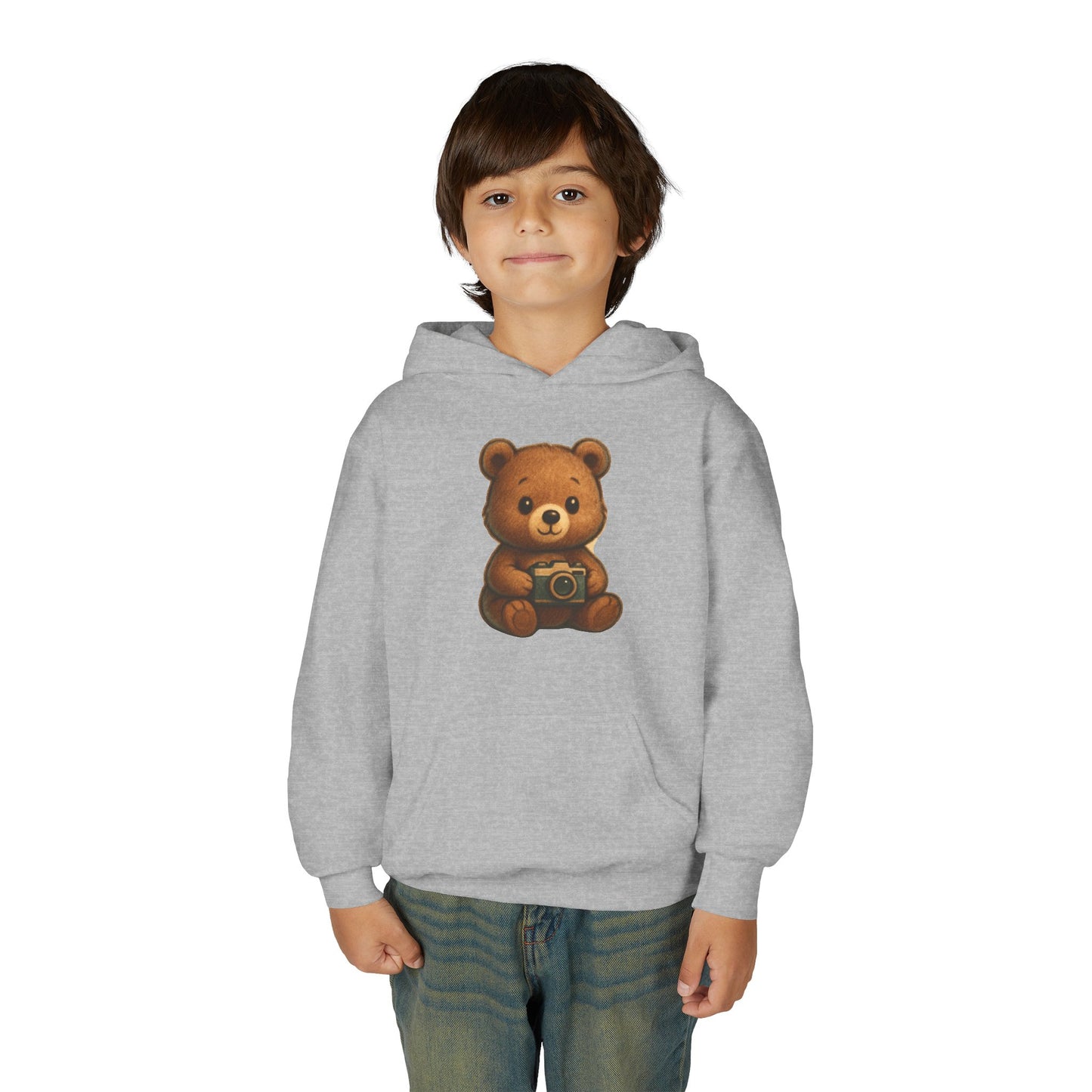 Kids Cute Teddy Bear Camera Hoodie