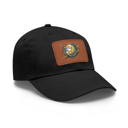 Volleyball Dad Hat with Leather Patch