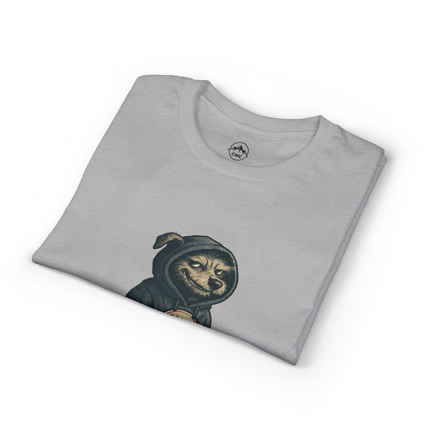 Grumpy Dog in Hoodie T-Shirt