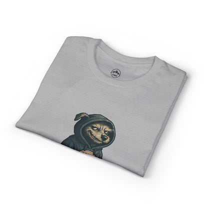 Grumpy Dog in Hoodie T-Shirt