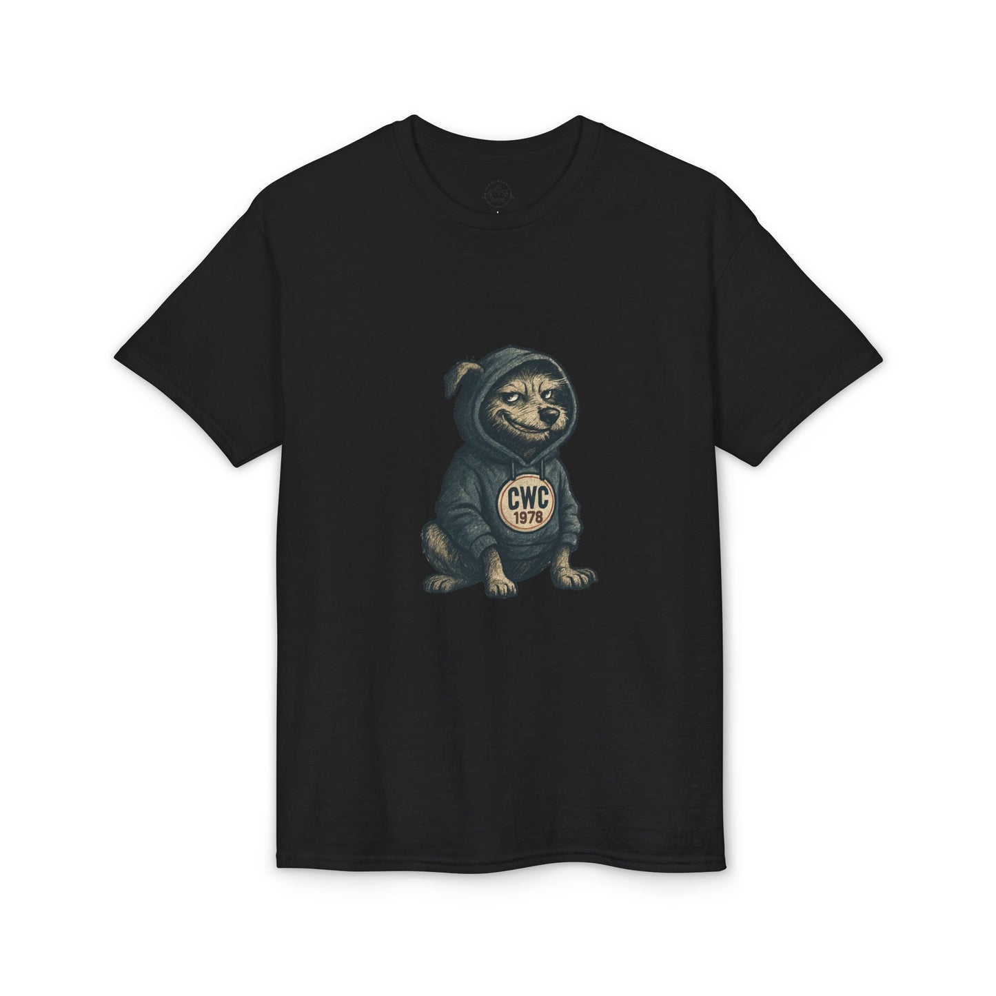 Grumpy Dog in Hoodie T-Shirt