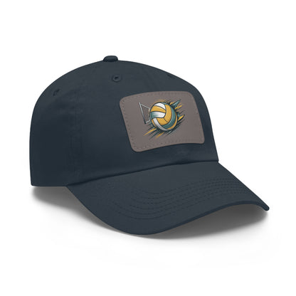 Volleyball Dad Hat with Leather Patch