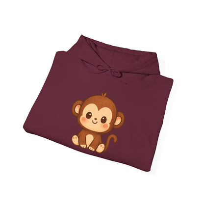 Little Cute Monkey Hoodie For Adult Unisex