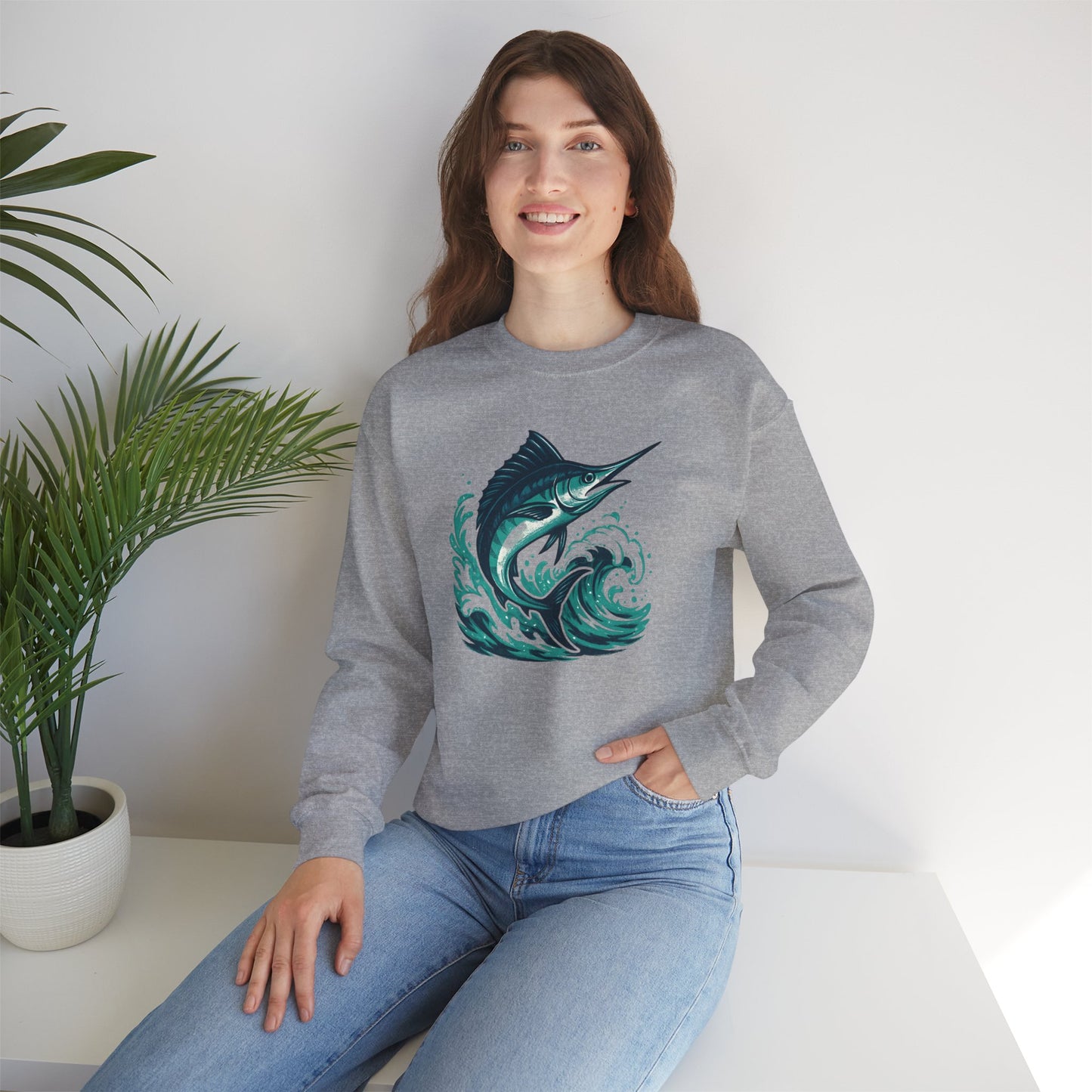 Marlin Wave Crewneck Sweatshirt