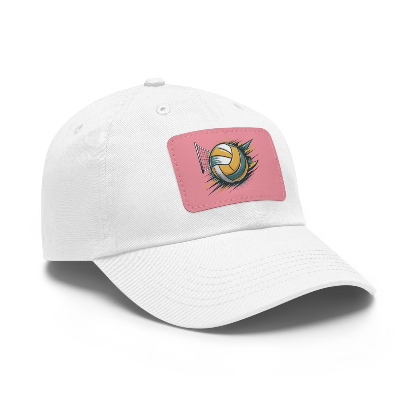 Volleyball Dad Hat with Leather Patch