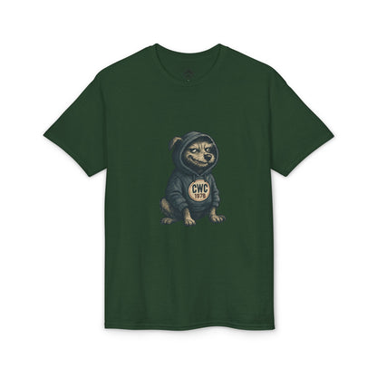 Grumpy Dog in Hoodie T-Shirt