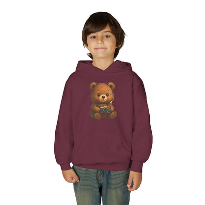 Kids Cute Teddy Bear Camera Hoodie