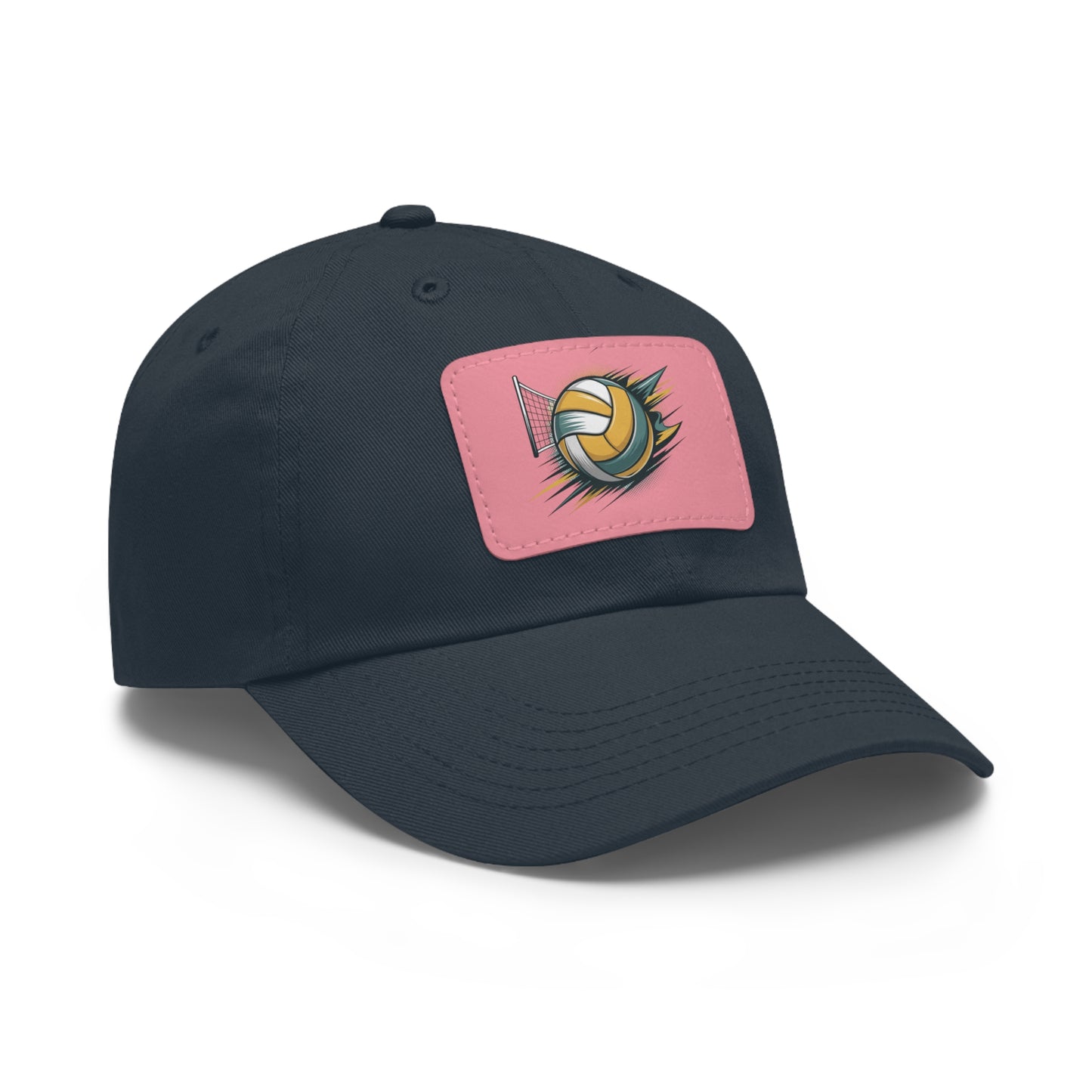 Volleyball Dad Hat with Leather Patch