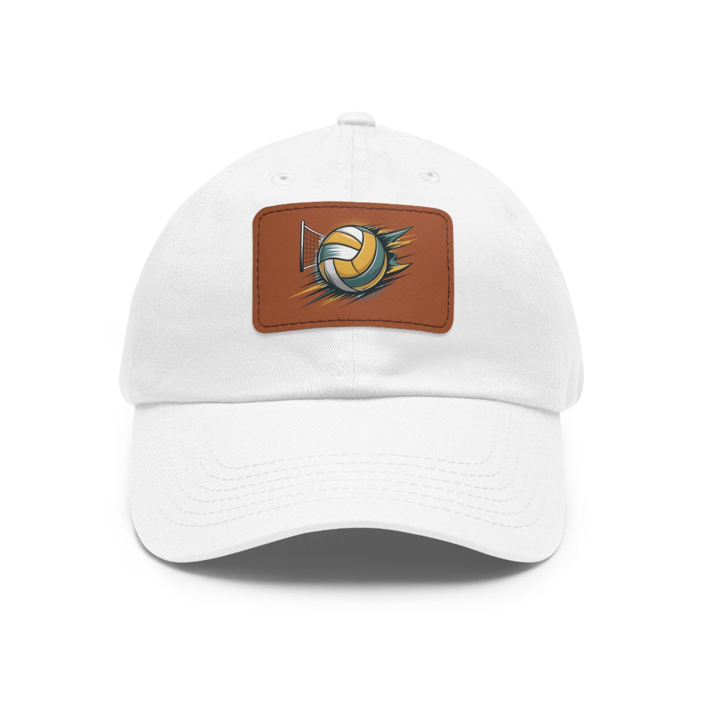 Volleyball Dad Hat with Leather Patch