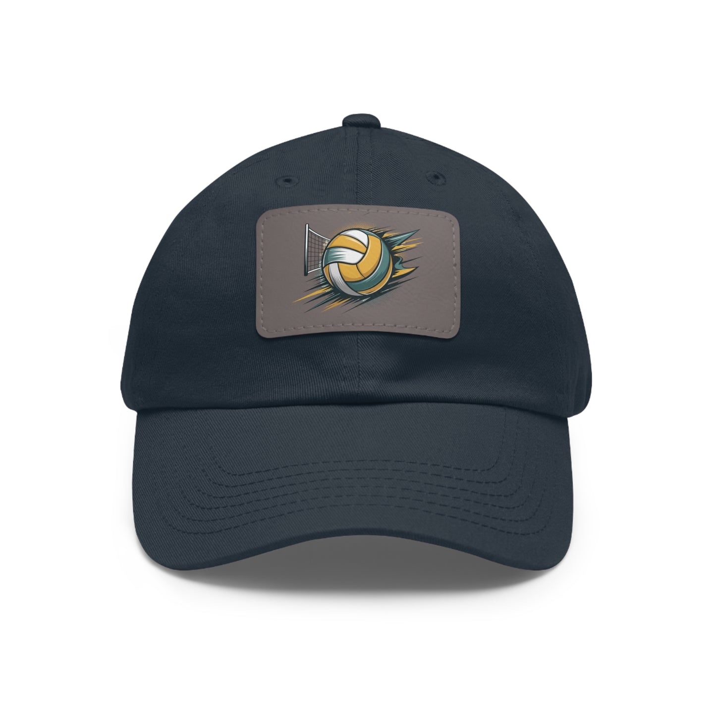 Volleyball Dad Hat with Leather Patch