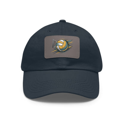 Volleyball Dad Hat with Leather Patch
