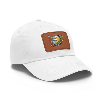 Volleyball Dad Hat with Leather Patch