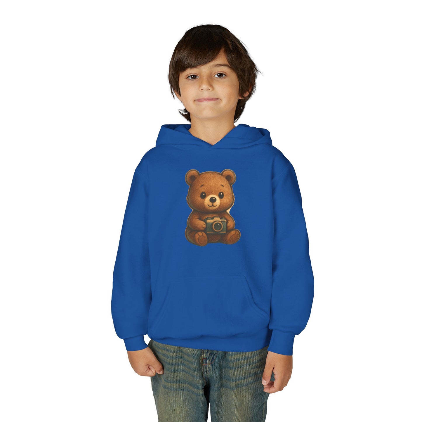 Kids Cute Teddy Bear Camera Hoodie