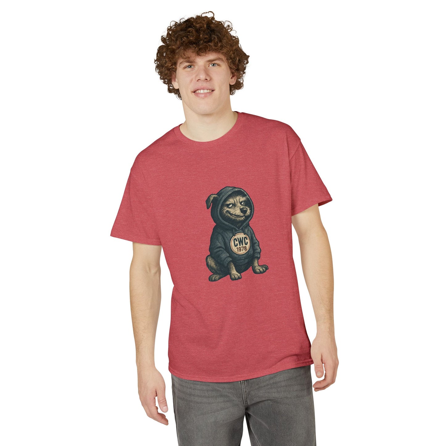 Grumpy Dog in Hoodie T-Shirt