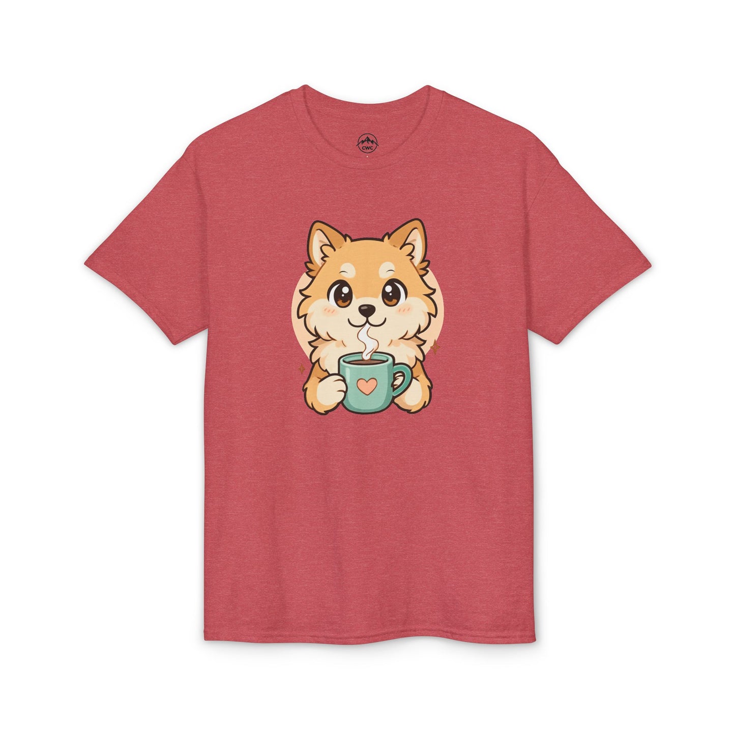 Cute Pomeranian with Coffee T-Shirt