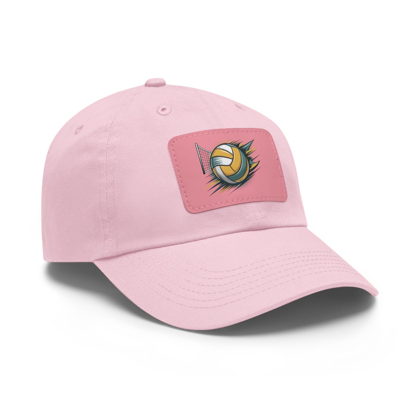 Volleyball Dad Hat with Leather Patch