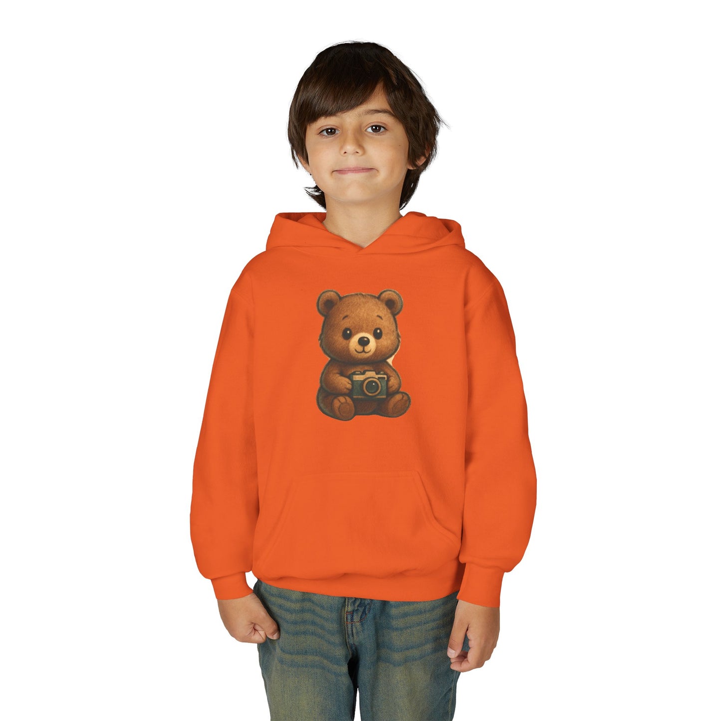 Kids Cute Teddy Bear Camera Hoodie