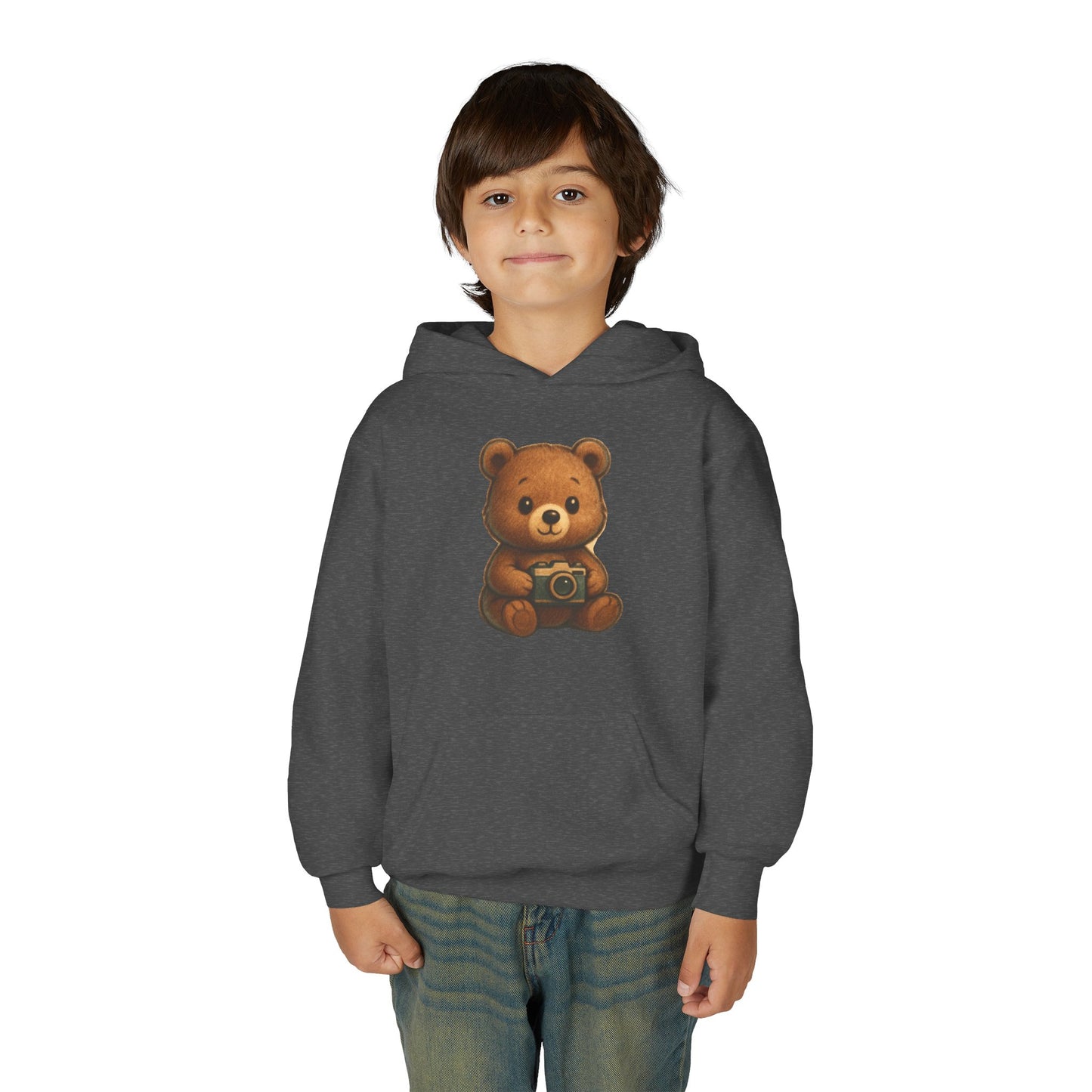 Kids Cute Teddy Bear Camera Hoodie