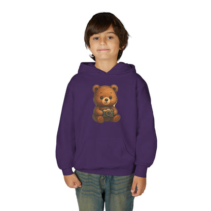 Kids Cute Teddy Bear Camera Hoodie