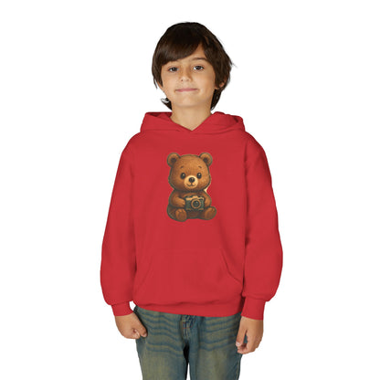 Kids Cute Teddy Bear Camera Hoodie