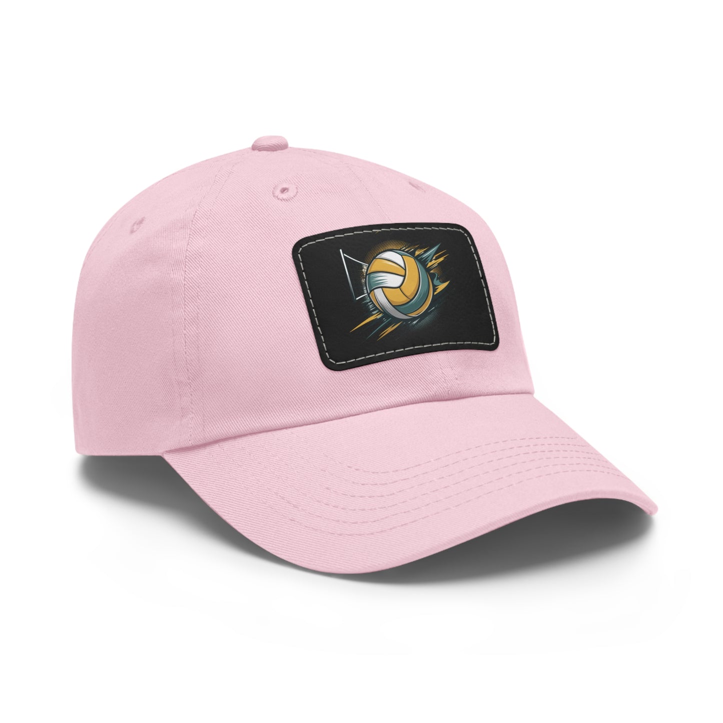 Volleyball Dad Hat with Leather Patch