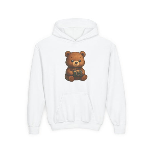 Kids Cute Teddy Bear Camera Hoodie
