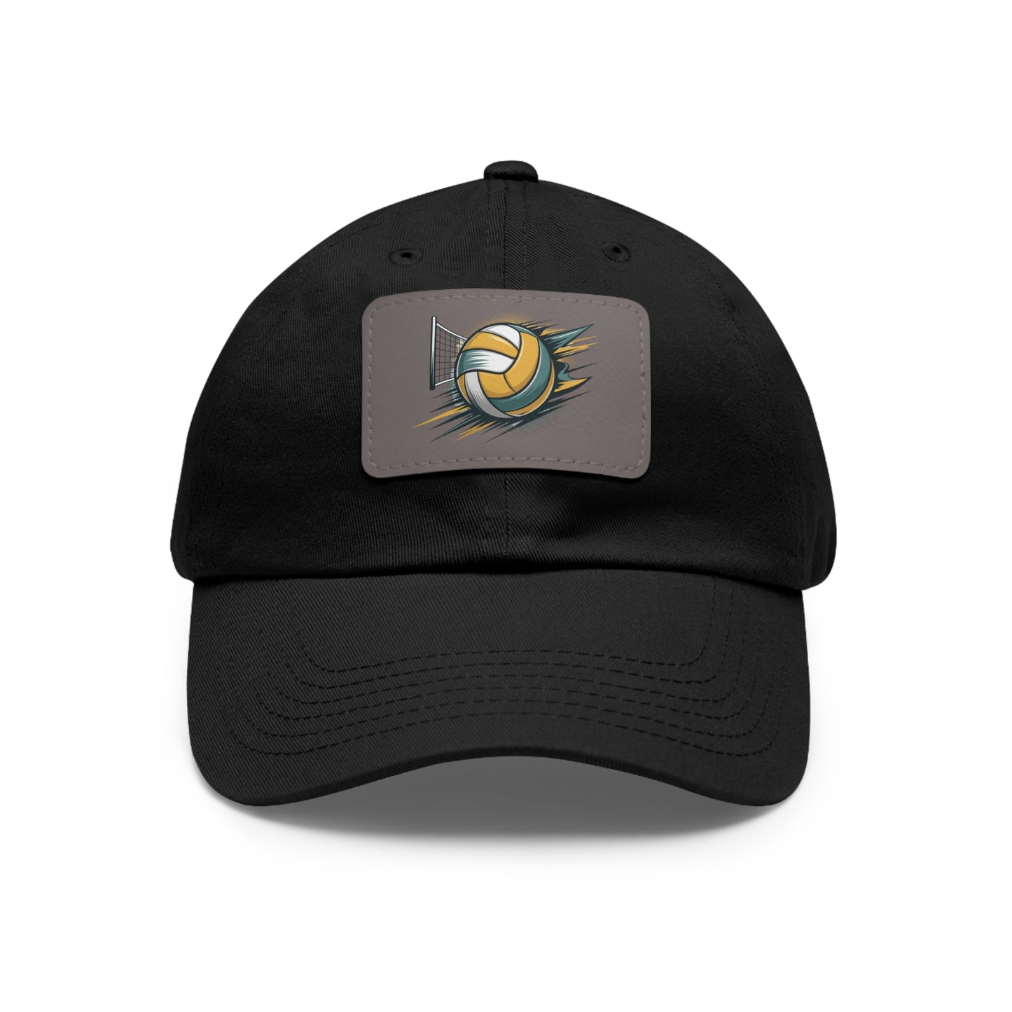 Volleyball Dad Hat with Leather Patch