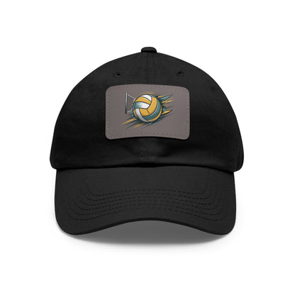 Volleyball Dad Hat with Leather Patch