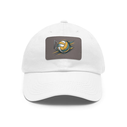 Volleyball Dad Hat with Leather Patch
