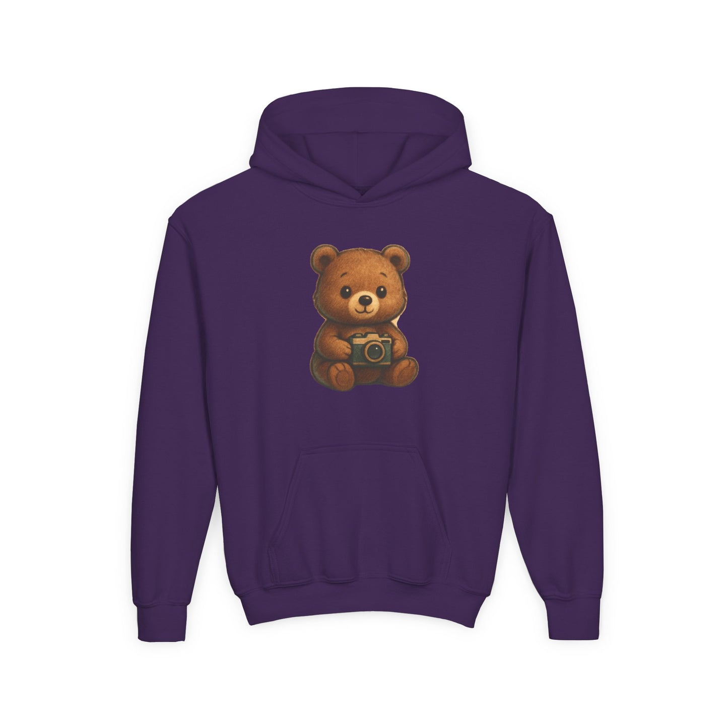 Kids Cute Teddy Bear Camera Hoodie