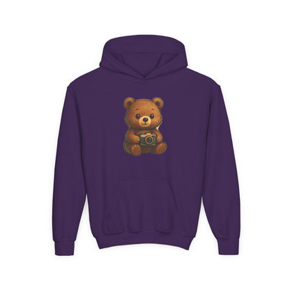 Kids Cute Teddy Bear Camera Hoodie