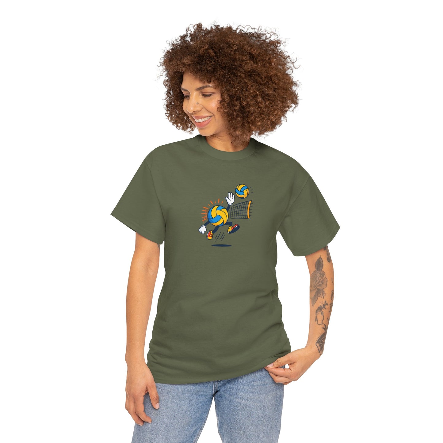 Volleyball Enthusiast Tee - Unisex Heavy Cotton T-Shirt