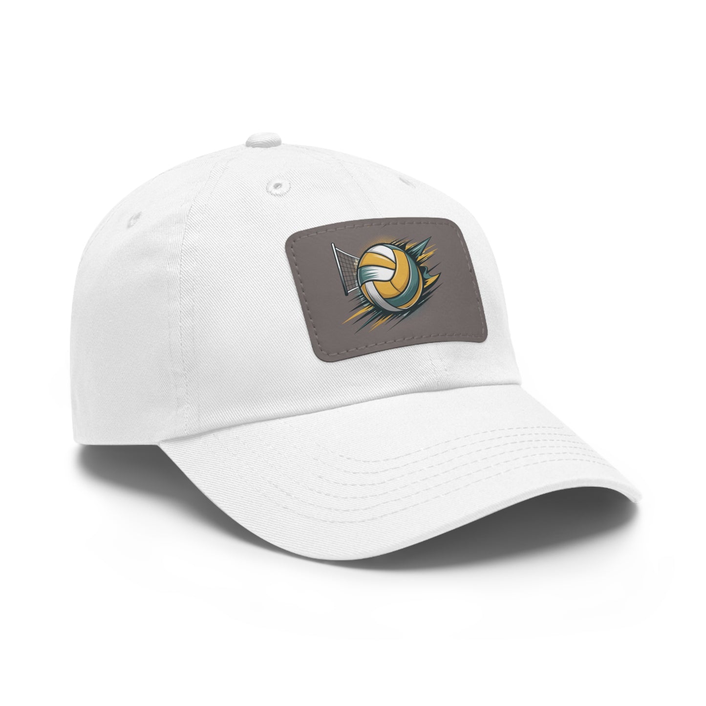 Volleyball Dad Hat with Leather Patch