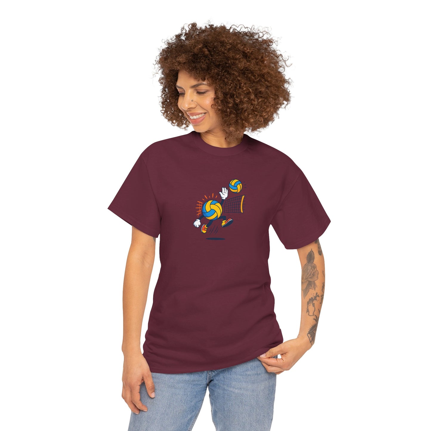 Volleyball Enthusiast Tee - Unisex Heavy Cotton T-Shirt
